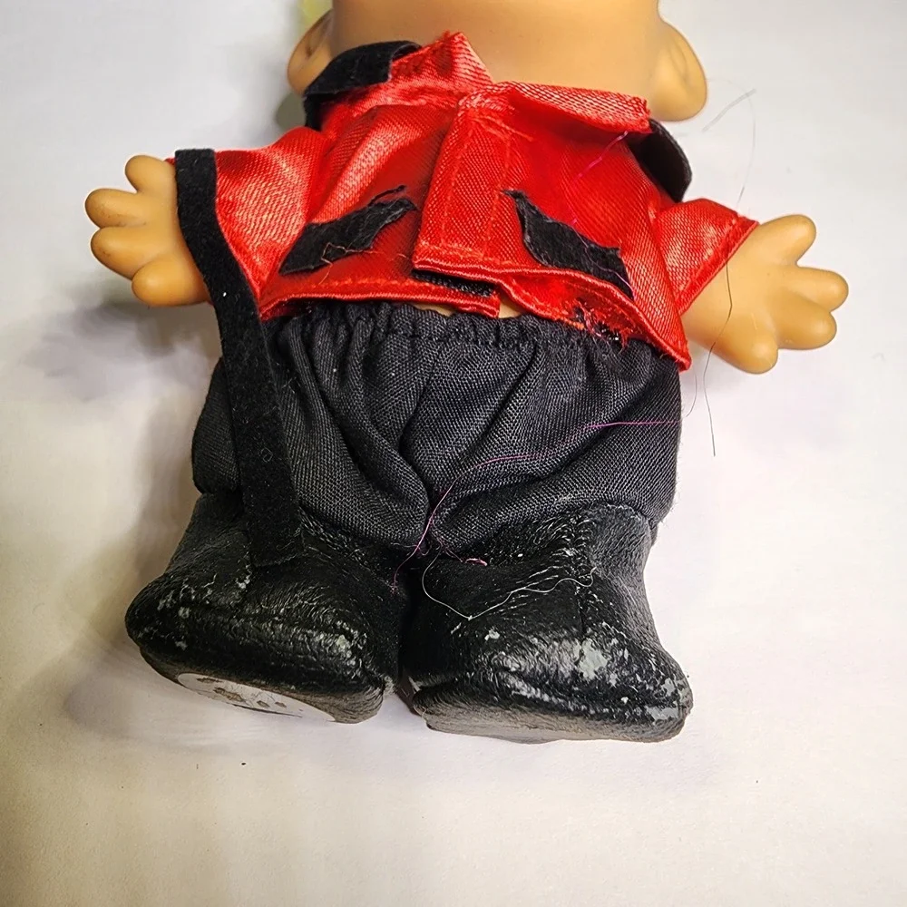 Russ Troll Doll vintage equestrian red‎ outfit Bright Yellow Hair